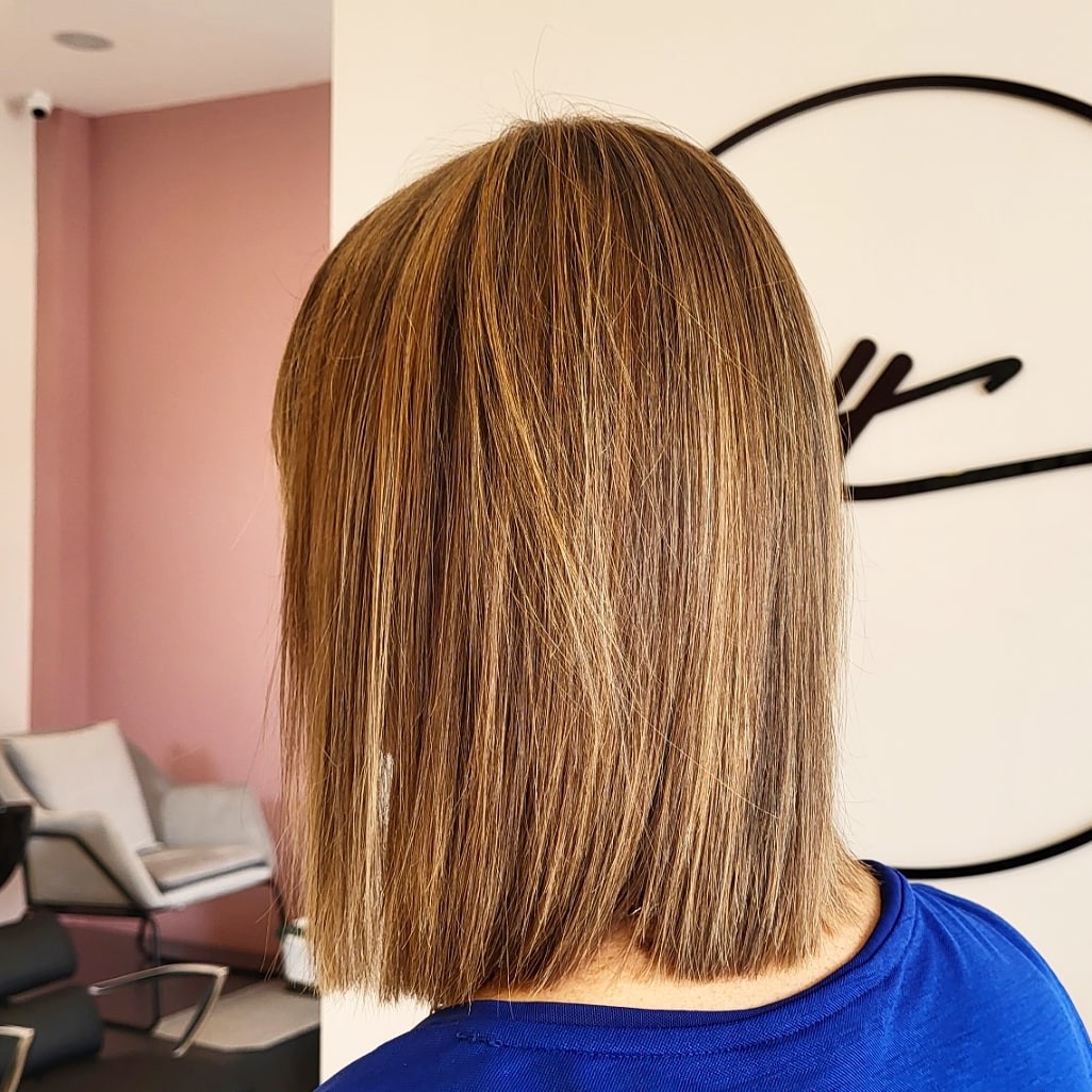 Honey #podgorica Ombre, sombre, balayage Balayage + toniranje + feniranje - srednja dužina kose
