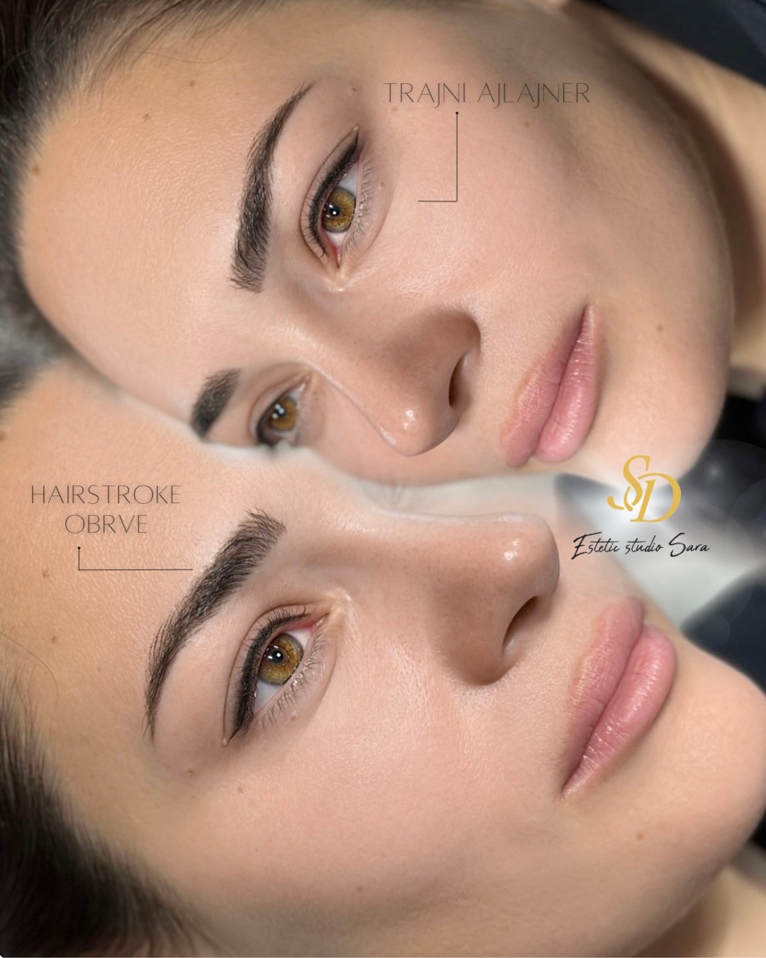 Akademija za estetiku i kozmetologiju Sara #podgorica Trajna šminka Trajna šminka obrva - hairstroke tehnika