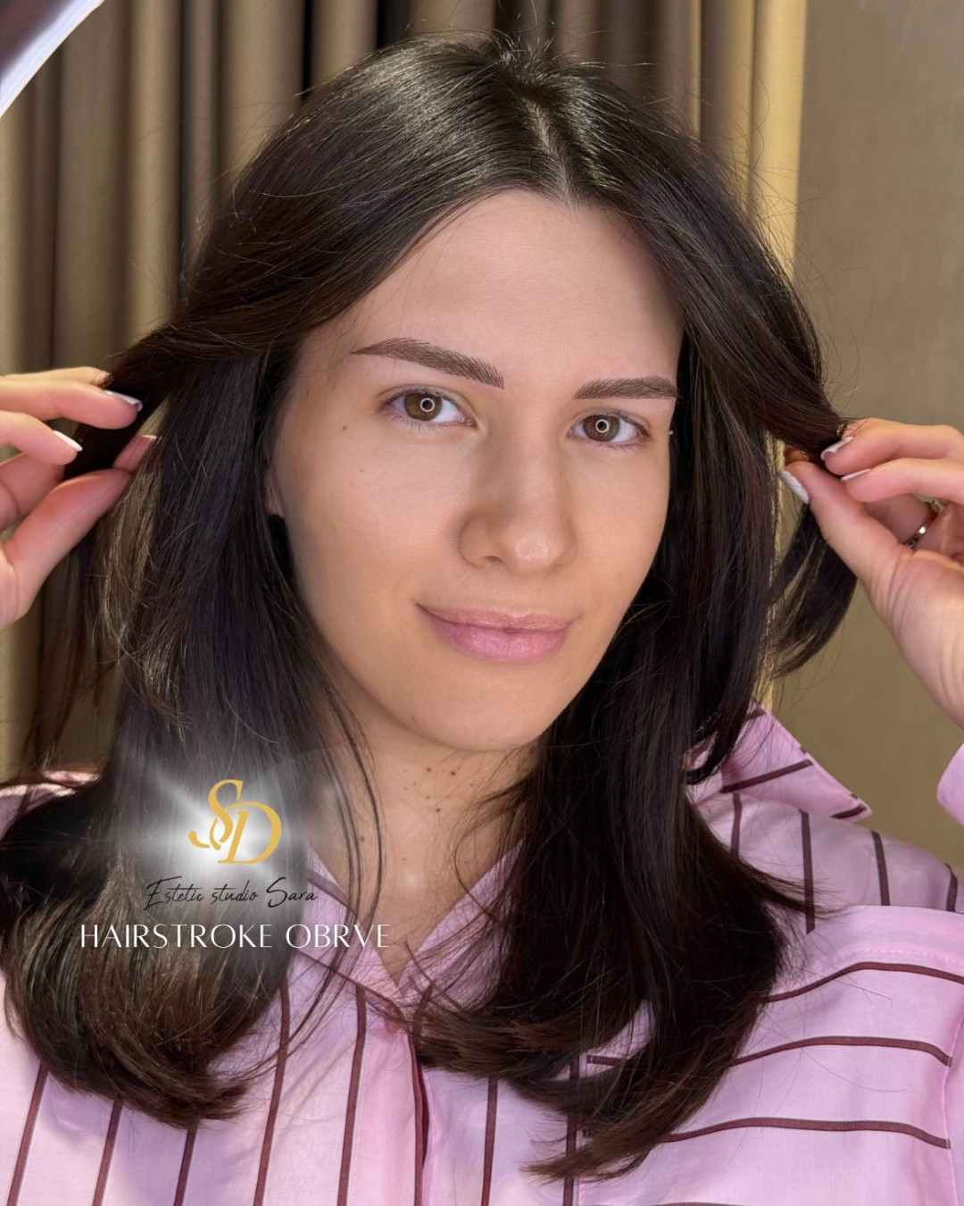 Akademija za estetiku i kozmetologiju Sara #podgorica Trajna šminka Trajna šminka obrva - hairstroke tehnika