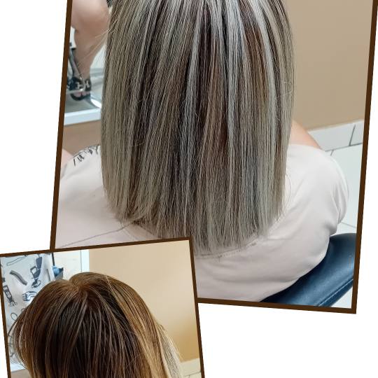 Moj mali salon #podgorica Pramenovi Pramenovi- kratka kosa Mustrija je trazila pepeljaste pramenove 