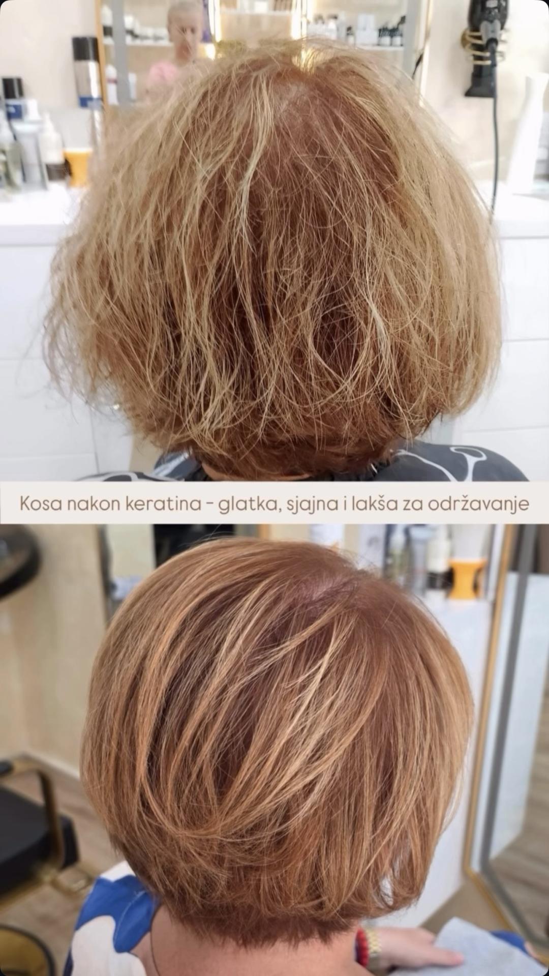 Bloom Beauty Centar #podgorica Keratinski tretmani Keratinski tretman za revitalizaciju i ispravljanje kose - kratka kosa