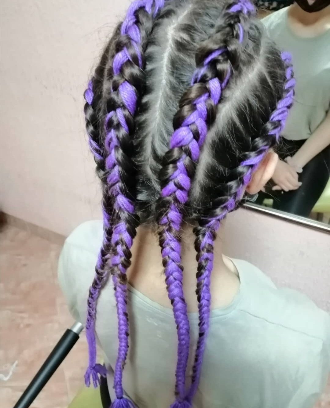 Frizersko kozmeticki salon Alex #podgorica Pletenice, kike, punđe Pletenice pojedinačne - cijela kosa